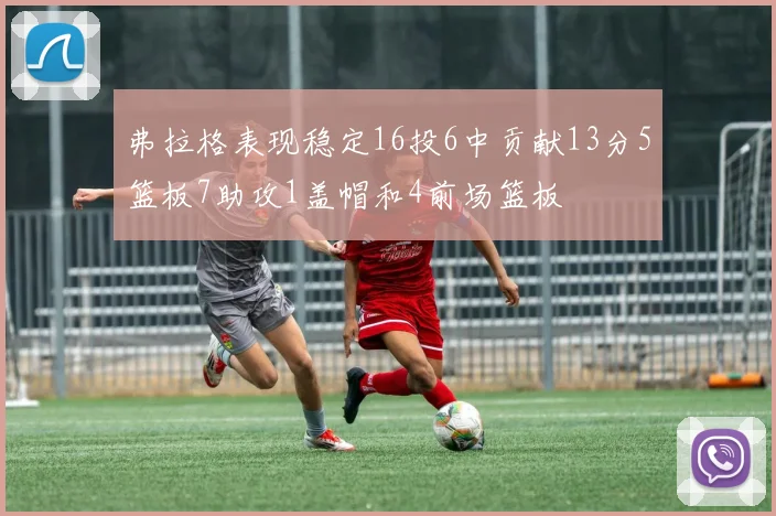 弗拉格表现稳定16投6中贡献13分5篮板7助攻1盖帽和4前场篮板